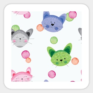 Bubble cats Sticker